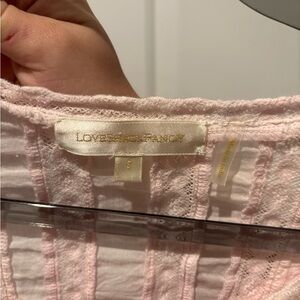 LoveShackFancy Blush Lace Blouse